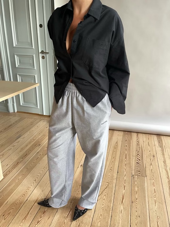 Djerf Avenue Pants - NWT Djerf Avenue Grey Breezy Pants sz M